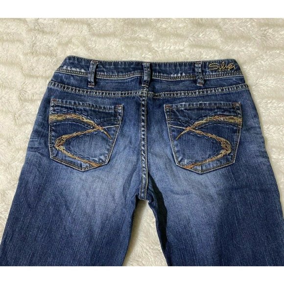 Silver Aiko Bootcut Stretch Medium Wash Jeans Women’s Size 30x33 (30x30 Msrd) - Picture 1 of 11